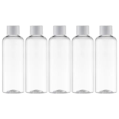 Vista 9 de Tekson Botellas de tamaño de viaje de 3.4 onzas, botella de enjuague bucal de viaje, recipientes rellenables para cosméticos con tapa de rosca