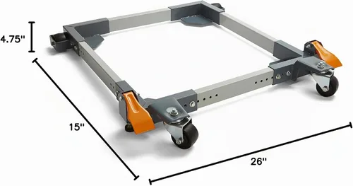 Vista 9 de Portamate PM-3500 base universal con ruedas de resistencia industrial para facilitar el transporte de herramientas eléctricas pesadas