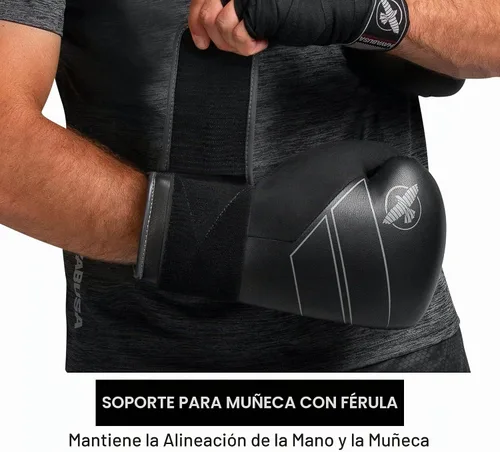 Vista 3 de Hayabusa Guantes de boxeo de cuero S4 Negro