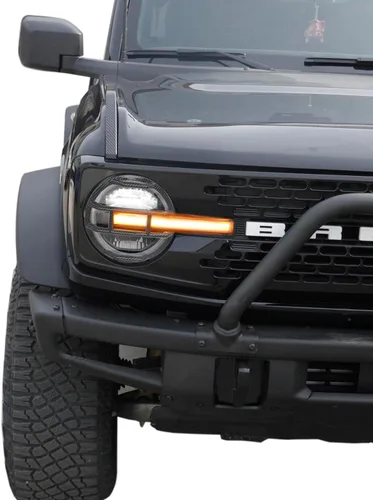Vista 4 de Protectores de Faros Delanteros Recortes para Ford Bronco 4 Puertas 2021-2024 Kit de Accesorios de Protección de Faros Externos