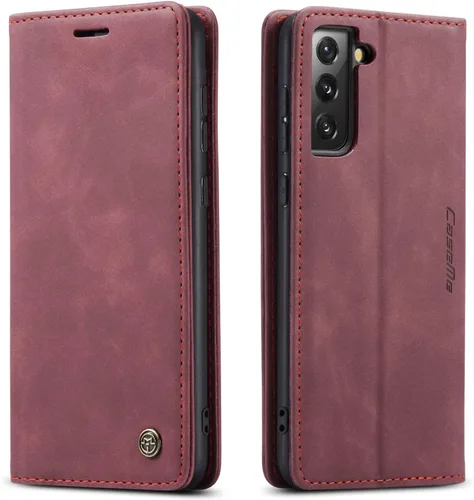 Vista 34 de Funda tipo cartera compatible con Samsung Galaxy S21 con tarjetero de bloqueo RFID, funda de piel con función atril para Samsung Galaxy S21 de 6.2