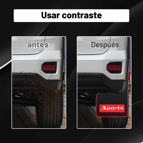Vista 6 de 4 unidades de guardabarros universal de goma para coche, guardabarros de goma de material suave, protectores contra salpicaduras de goma universal