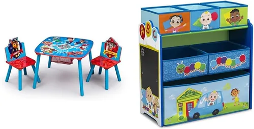 Vista 10 de Delta Children Juego de mesa y silla para niños con almacenamiento (2 sillas incluidas), ideal para artes y manualidades, merienda, educación