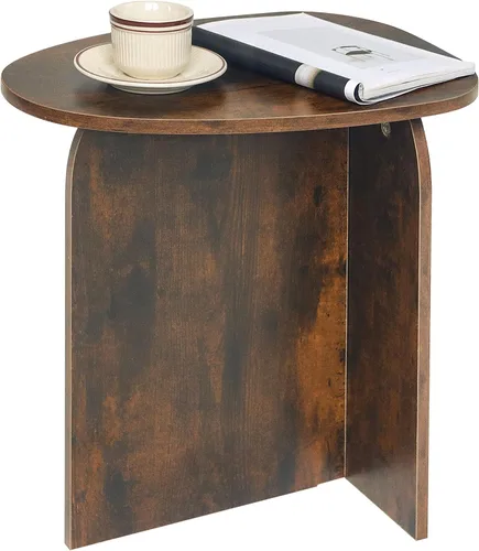 Vista 8 de AWASEN Mesa auxiliar negra, mesa auxiliar triangular pequeña para sala de estar, mesa de acento moderna con tablero único, mesa de noche mini para C