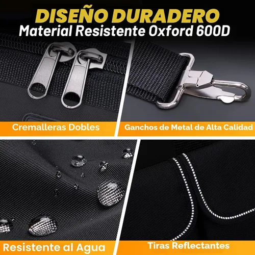 Vista 6 de TICONN Bolsa de herramientas resistente con múltiples bolsillos, organizador de caja de herramientas portátil, bolsa de almacenamiento, con correa