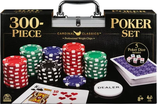 Vista 7 de Spin Master Games, Cardinal Classics, juego de fichas de póquer de 100 piezas, juego de mesa familiar clásico, juego de póquer para principiantes