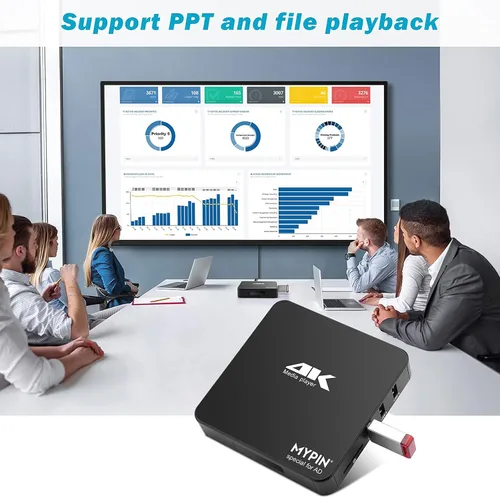 Vista 7 de Reproductor multimedia MP4 4K @60hz con fuente de alimentación, unidad USB HDD/256G de 8 TB/tarjeta SD con salida HDMI/AV para HDTV/PPT MKV AVI MP4