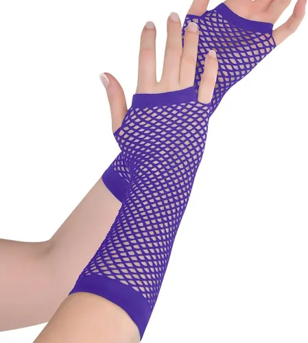 Vista 7 de Guantes largos negros sin dedos, 1 unidad, vibrantes, elásticos y elegantes, perfectos para fiestas y disfraces, talla única