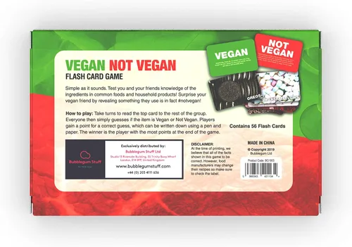 Vista 9 de Juego vegano no vegano - Adivina los productos veganos divertido juego de cartas flash - Divertido juego de adivinanzas de sí o no - adecuado