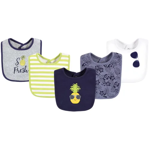 Vista 40 de Hudson Baby Baberos unisex de algodón para bebé, nube rosa, talla única (paquete de 2)