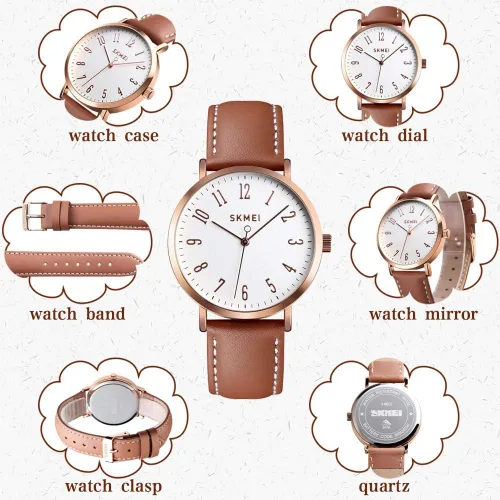 Vista 2 de SKMEI Reloj impermeable para mujer reloj de pulsera para mujer vestido casual de cuarzo analógico para mujer