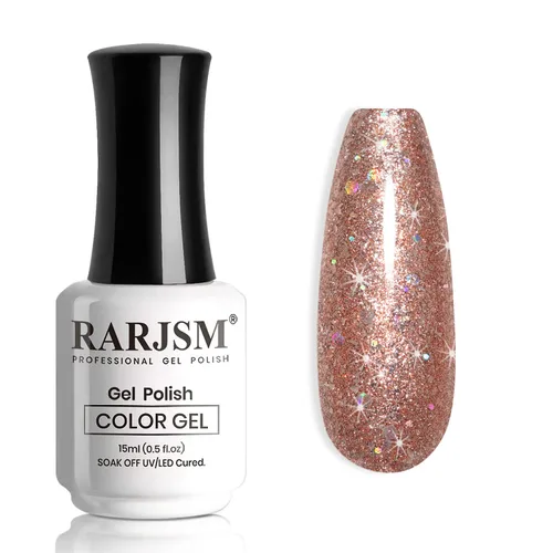 Vista 29 de RARJSM Esmalte de uñas de gel con purpurina de nieve, diamante brillante, gel de uñas de color blanco lechoso con pigmentos plateados y brillantes