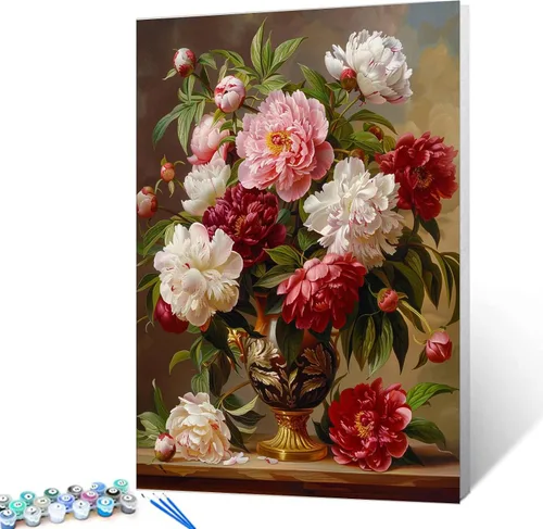 Vista 31 de Tucocoo Pintura de girasoles para ventana por números para adultos, kits de pintura al óleo digital sobre lienzo con pinceles y pigmento acrílico