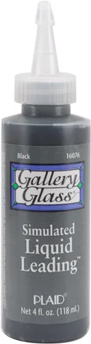 Vista 9 de Gallery Glass Límite líquido, negro, 8 onzas líquidas, líder, perfecto para proyectos de pintura de vidrieras de bricolaje, 19701