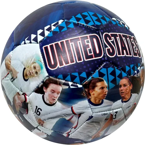 Vista 4 de Icon Sports US Soccer - Pelota gráfica de la selección nacional de mujeres, talla 4, USWNT Players Photo Soccer Ball #4, rosa