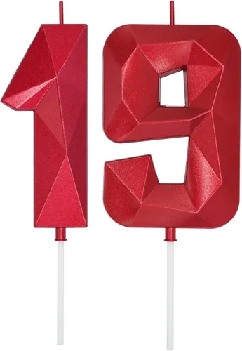 Vista 169 de DERVENTA Vela Grande de Cumpleaños Número 3D Verde Luminoso de 3.7 Pulgadas Celebración de Fiesta Aniversario Decoración Adorno para Pastel 1 Pieza