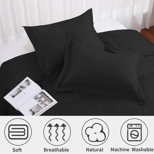 Vista 38 de Juego de funda de edredón Twin/Twin-XL, 100% algodón egipcio, juego de ropa de cama de 2 piezas - 1 funda de edredón (sin relleno) con 1 funda
