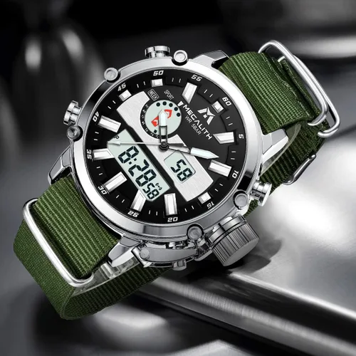 Vista 5 de MEGALITH Relojes digitales militares para hombre reloj deportivo al aire libre táctico de 1772in cara grande 5 ATM resistente al agua con alarma