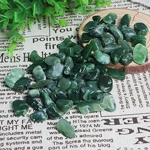 Vista 7 de 7.05 oz Natural Jade Verde Piedra Suelta Libre de Cuentas Tumbled Gemstone Chip