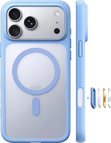 Vista 17 de TORRAS Funda magnética más fuerte y a prueba de golpes para iPhone 18 Pro Morado borgoña.
