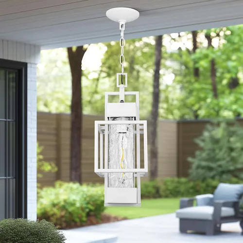 Vista 5 de PARTPHONER Lámpara colgante de 15 pulgadas para exteriores del atardecer al amanecer, lámpara colgante de metal moderno para exteriores, lámpara