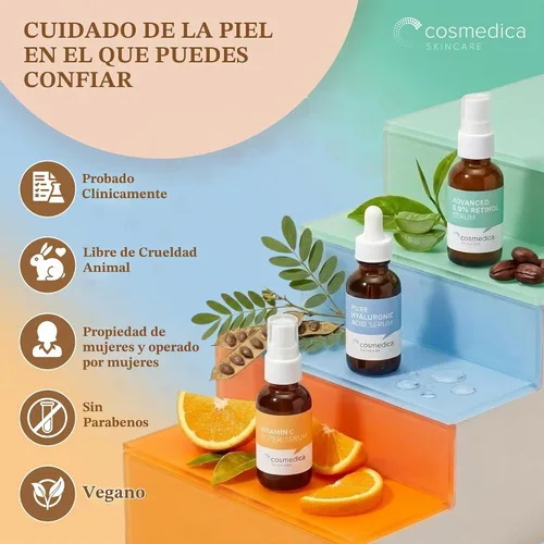 Vista 8 de Suero de vitamina c suero de retinol al 20 % suero de ácido hialurónico al 2.5 % combo en conjunto