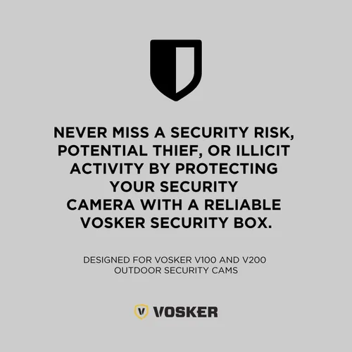 Vista 2 de Vosker V100 y V200 - Caja de seguridad impermeable para cámara al aire libre - Funda protectora de acero resistente Resistente a la intemperie y a