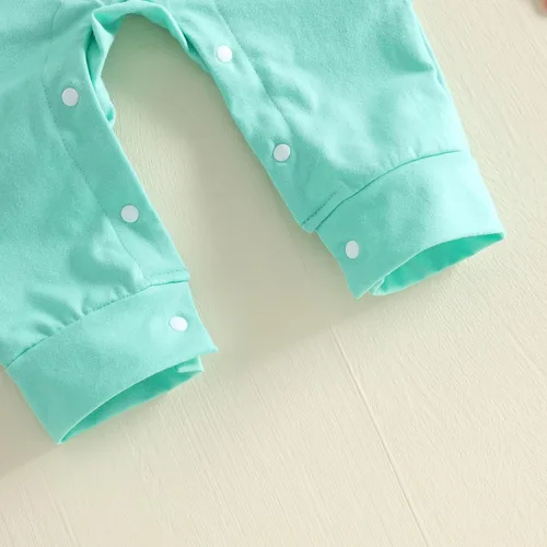 Vista 5 de Baby Halloween Costumes Long Sleeve Romper with Hat 0-24M Green