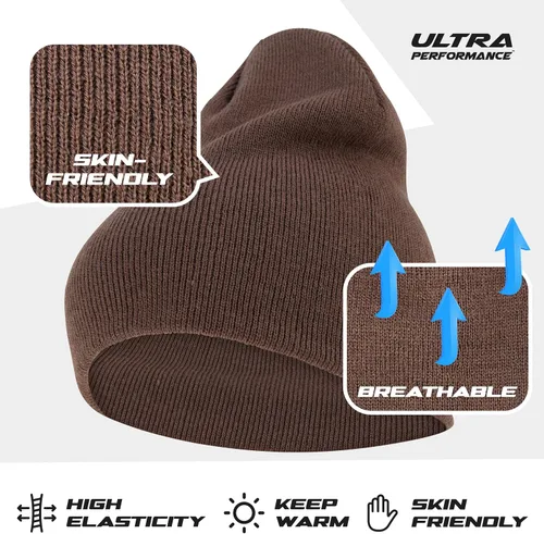 Vista 5 de Ultra Performance Paquete de 3 gorros de invierno para hombres y mujeres, gorros de calavera para hombre y mujer
