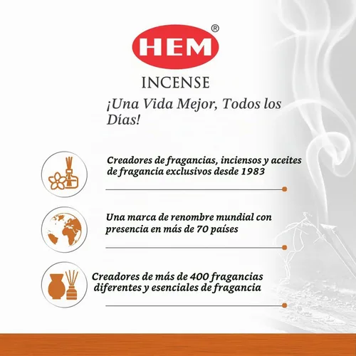 Vista 6 de HEM Varitas de incienso 120 Pack a granel – Palo Santo (6 x 20) Adecuado para fragancias caseras e incienso.