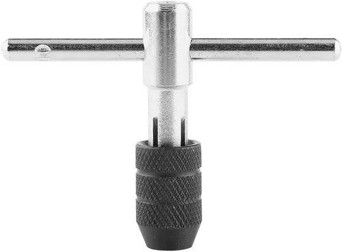 Vista 7 de Llave de rosca de mano con mango de acero con 4 grifos para crear hilos en madera, plástico, aluminio, materiales blandos