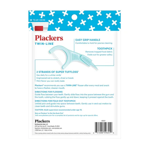 Vista 6 de Plackers Hilo dental Micro Mint (150 unidades) y hilo dental Plackers de doble línea (75 unidades)