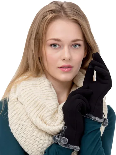 Vista 5 de Dimore Winter Gloves for Women with Touch Screen Fingers Warm Thick Texting