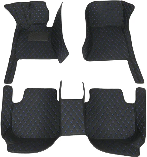 Vista 2 de Alfombrillas de cuero de protección personalizadas para todo tipo de clima, aptas para automóviles, sedán, SUV, automóvil deportivo, tapete Negro