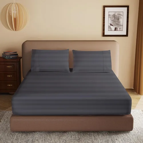 Vista 20 de 2 paquetes de sábanas ajustables 100% algodón egipcio tamaño TwinXL, sábana ajustable de 600 hilos de algodón, sábana bajera con bolsillo profundo