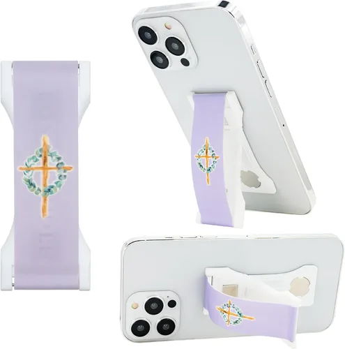 Vista 53 de LOVEHANDLE PRO Premium Phone Grip - Correa de silicona para teléfono - Soporte magnético para teléfono y soporte para teléfono inteligente y tableta