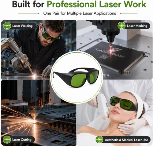 Vista 6 de LaserPair 755/808/1064nm Gafas de seguridad láser para técnicos láser Nd: YAG láser, diodo de alejandrita, 740-1100nm CE EN207, OD 5+/6+/7+