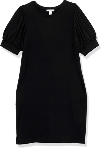 Vista 4 de Daily Ritual Vestido de manga corta abombada de toalla supersuave para mujer