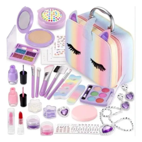 Vista 2 de Kit De Maquillaje Para Niñas, Unicornio Juguete.