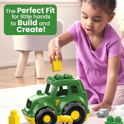 Vista 3 de Tractor John Deere de Mega Bloks, Verde