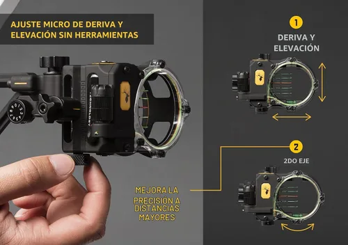 Vista 4 de Trophy Ridge React H5 - Mira de proa, mira de 5 pines, herramienta menos ajuste de viento y elevación, nivelación de segundo eje, luz de clic
