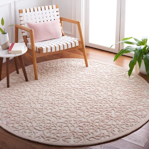 Vista 11 de SAFAVIEH Trace Collection - Alfombra decorativa de 2 x 3 pies, marrón y marfil, lana hecha a mano, ideal para zonas de alto tráfico en entrada, sala