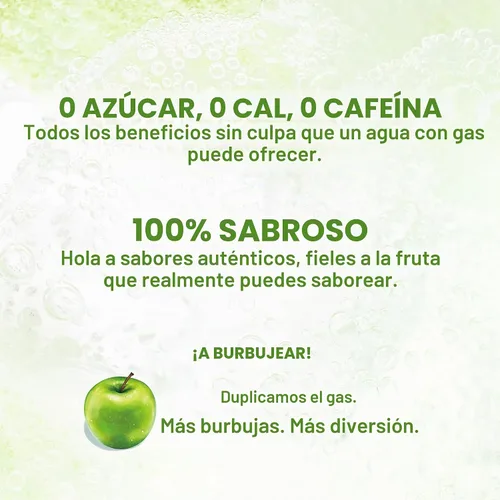 Vista 5 de CHI FOREST - Bebida de agua con gas saborizada, manzana verde, cero azúcar, botellas de 16.2 onzas líquidas (paquete de 15)