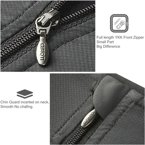 Vista 4 de CEROTIPOLAR Chaleco de ciclismo para hombre con 3 bolsillos de carga con cinta reflectante, chaleco de ciclismo micro Softshell resistente al viento