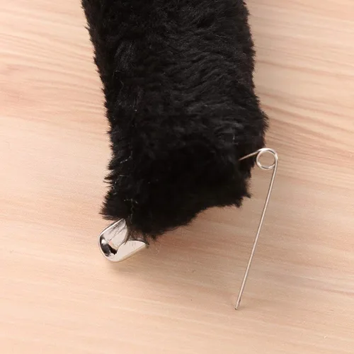 Vista 5 de TiaoBug Juego de disfraz de gato diseño de orejas de gato pajarita y cola para Halloween fiesta de Halloween accesorios de disfraz negro aro de pelo