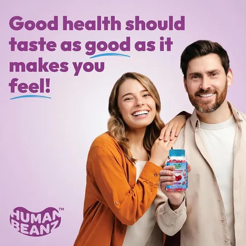 Vista 6 de Human Beanz Gomitas multivitamínicas con zinc para hombres y mujeres, suplementos dietéticos de apoyo inmunológico para adultos, vegetarianos, 120