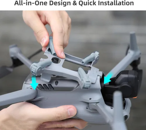 Vista 6 de Air 3 Kit extendido plegable de pierna de tren de aterrizaje para DJI Air3 RC Cámara Drone Accesorios Extensor de altura Extensiones Protector