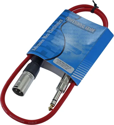 Vista 7 de Cable Patch de Audio Pro XLR macho TRS de 1/4 pulgadas a 3 pines equilibrado y blindado (3 pies de largo, azul)