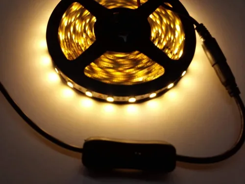 Vista 3 de Cable de interruptor de encendido/apagado en línea de tira LED, conector macho a hembra, conector macho a hembra de 12 V, conector adaptador