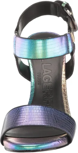 Vista 2 de Karl Lagerfeld Paris Sandalias de cuero Cieone con punta abierta para mujer